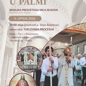Tijelovska procesija iz Bazilike Presvetoga Srca Isusova